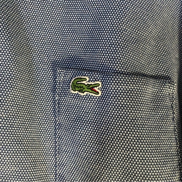 Lacoste Long Sleeve Button Down Regular Fit Blue Shirt XL / 2XL Classic Preppy - Picture 2 of 11